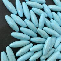 Tyrkysové korálky, Syntetický Turquoise, DIY, modrý, 10x30mm, 100PC/Bag, Prodáno By Bag