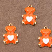 Tibetan Style Enamel Pendants, Bear, plated, DIY, more colors for choice, nickel, lead & cadmium free, 19x14x4mm, Approx 100PCs/Bag, Sold By Bag