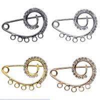 Zinc Alloy Brooches plated fashion jewelry & with rhinestone nickel lead & cadmium free Approx Sold By Bag