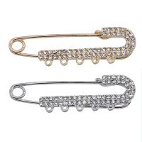 Zinc Alloy Brooches plated fashion jewelry & with rhinestone nickel lead & cadmium free Approx Sold By Bag