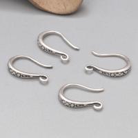 925 Sterling Silver Hook Earwire Antique finish DIY original color 14mm Sold By PC