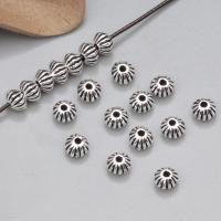 Spacer Beads Jóias, 925 prata esterlina, DIY, cor original, 6mm, vendido por PC
