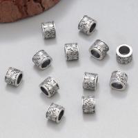 Spacer Beads Jóias, 925 prata esterlina, DIY, cor original, 7x5.50mm, Buraco:Aprox 5mm, vendido por PC