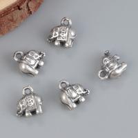 925 Sterling Silver Pendant Elephant Antique finish DIY original color Sold By PC
