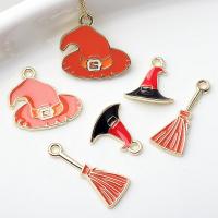 Fashion Halloween Pendant, Tibetan Style, plated, DIY & different styles for choice & enamel, golden, 20PCs/Lot, Sold By Lot