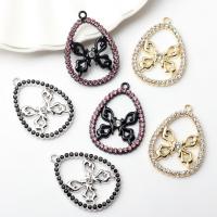 Zinc Alloy Animal Pendants Butterfly painted DIY & micro pave cubic zirconia Sold By Lot