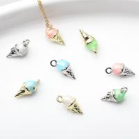 Tibetan Style Enamel Pendants, Ice Cream, plated, DIY, more colors for choice, 20PCs/Lot, Sold By Lot