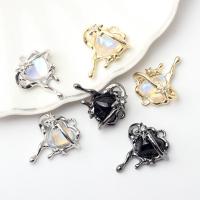 Resin Zinc Alloy Pendants with Resin plated DIY & micro pave cubic zirconia Sold By Lot