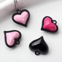 Tibetan Style Heart Pendants, painted, DIY, more colors for choice, 20PCs/Lot, Sold By Lot