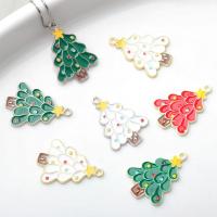 Tibetan Style Christmas Pendants, Christmas Tree, plated, DIY & enamel, more colors for choice, 20PCs/Lot, Sold By Lot