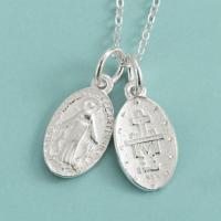 925 Sterling Silver Pendant, Virgin Mary, different quantity for choice, silver color, 15.30x8.60mm, Sold By Lot