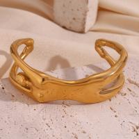 Stainless Steel Bangle 316L Stainless Steel 18K gold plated fashion jewelry & for woman golden Sold By PC