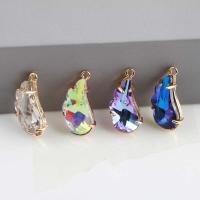 Crystal Pendants with Brass gold color plated DIY Approx 1.4mm Sold By PC