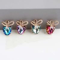 Crystal Pendants with Brass gold color plated DIY Approx 2.5mm Sold By PC
