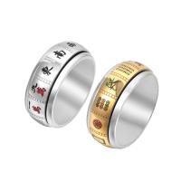 Ring Finger Titantium stali, biżuteria moda & dla obu płci & różnej wielkości do wyboru, dostępnych więcej kolorów, 9mm, sprzedane przez PC