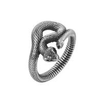 Titanium Steel Finger Ring, Snake, Vacuum Ion Plating, vintage & fashion jewelry & Unisex & different size for choice, more colors for choice, 17mm, Sold By PC