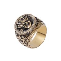 Ring Finger Titantium stali, Płaskie koło, Vintage & biżuteria moda & dla obu płci & różnej wielkości do wyboru & z kamieniem & przyczerniony, dostępnych więcej kolorów, 22mm, sprzedane przez PC