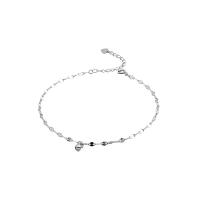 Fashion Sterling Silver Anklet, 925 Sterling Silver, plated, fashion jewelry & for woman, more colors for choice, nickel, lead & cadmium free, Length:Approx 10.03 Inch, Sold By PC