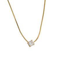 Cubic Zircon Micro Pave 925 Sterling Silver Necklace, plated, fashion jewelry & micro pave cubic zirconia & for woman, more colors for choice, nickel, lead & cadmium free, Length:Approx 18.11 Inch, Sold By PC