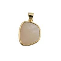 Brass Jewelry Pendants, with Shell, gold color plated, fashion jewelry & for woman, golden, nickel, lead & cadmium free, 18.50x14mm, Sold By PC