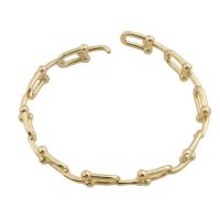 Brass Bracelet & Bangle gold color plated fashion jewelry & for woman golden nickel lead & cadmium free thickness 9mm Sold By PC