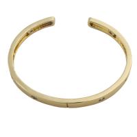 Brass Bracelet & Bangle gold color plated fashion jewelry & for woman golden nickel lead & cadmium free thickness 5.5mm Sold By PC