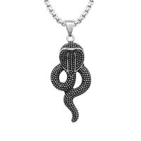 Edelstahl Schmuck Halskette, 304 Edelstahl, Schlange, Salben, Modeschmuck & verschiedene Stile für Wahl & für den Menschen, 62.86x24.95mm, verkauft von PC