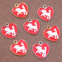 Tibetan Style Enamel Pendants, Heart, plated, DIY, more colors for choice, 20x2x22mm, Approx 100PCs/Bag, Sold By Bag