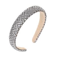 Hair Bands Cloth fashion jewelry & with rhinestone silver color Sold By PC