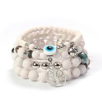 Glass Beads Bracelet with Plastic & Zinc Alloy & Acrylic fashion jewelry & Unisex nickel lead & cadmium free Sold By Set