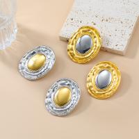Tibetan Style Stud Earring, Round, plated, fashion jewelry & for woman, more colors for choice, nickel, lead & cadmium free, 55x47mm, Sold By Pair