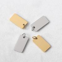 Stainless Steel Pendants 304 Stainless Steel Rectangle polished DIY nickel lead & cadmium free Sold By PC