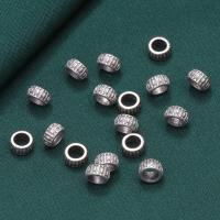 925 Sterling Silver Beads, Antique finish, DIY, original color, Size about 6x thick about 3mm, Hole:Approx 4mm, Sold By PC