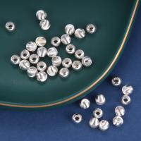 925 Sterling Silber Perlen, plattiert, DIY, originale Farbe, 6mm, verkauft von PC
