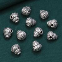 925 Sterling Silver Beads, plated, DIY, original color, 8x9mm, Sold By PC