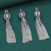 925 Sterling Silver Pendant, Antique finish, DIY, original color, 6x35mm, Sold By PC