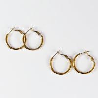 304 Stainless Steel Huggie Hoop Earring, plated, fashion jewelry & for woman, more colors for choice, 20mm, Sold By Pair