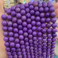 Gemstone Jewelry Beads Natural Lepidolite Round DIY purple Sold Per Approx 38 cm Strand