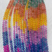 Edelstein Schmuckperlen, Turmalin, rund, DIY & verschiedene Größen vorhanden, gemischte Farben, verkauft per ca. 38 cm Strang