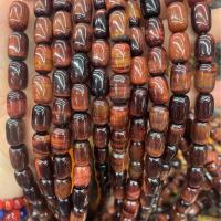 Tiger Eye Beads, Drum, du kan DIY, blandede farver, 10x14mm, Solgt Per Ca. 38 cm Strand