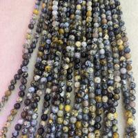 Perles bijoux en pierres gemmes, Fossile marin, Rond, DIY & normes différentes pour le choix, couleurs mélangées, Vendu par Environ 38 cm brin
