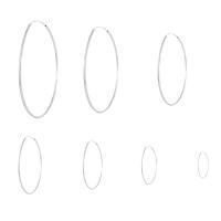 925 Sterling Silver Hoop Earrings fashion jewelry & for woman nickel lead & cadmium free Sold By Pair