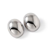Stainless Steel Stud Earrings, 304 Stainless Steel, fashion jewelry & for woman, original color, 32.70x27mm, Sold By Pair
