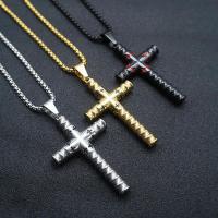 Stainless Steel Jewelry Necklace 304 Stainless Steel Cross fashion jewelry & for man Sold By PC