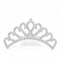 Bridal Tiaras Zinc Alloy fashion jewelry & for woman & with rhinestone white nickel lead & cadmium free Inner Approx 105mm Sold By PC