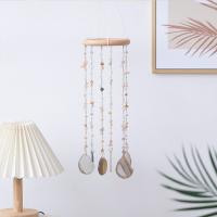 Wind Chimes Outdoor and Home Decoration , Wood, with Natural Gravel & Agate, handmade, for home and office, mixed colors, 520mm, Sold By PC