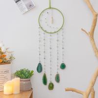 Fashion Dream Catcher Natural Gravel with leather cord & Agate & Iron handmade for home and office 700mm Sold By PC