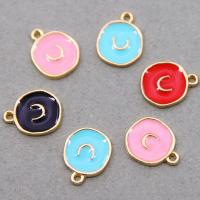 Tibetan Style Enamel Pendants, gold color plated, DIY, more colors for choice, 18x25mm, Approx 100PCs/Bag, Sold By Bag