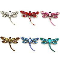 Zinc Alloy Brooches Dragonfly plated for woman & with rhinestone Sold By PC
