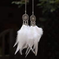 Fashion Dream Catcher, Feather, with Cotton Thread & Wood & Iron & Tibetan Style, fashion jewelry, more colors for choice, 400mm, Sold By PC